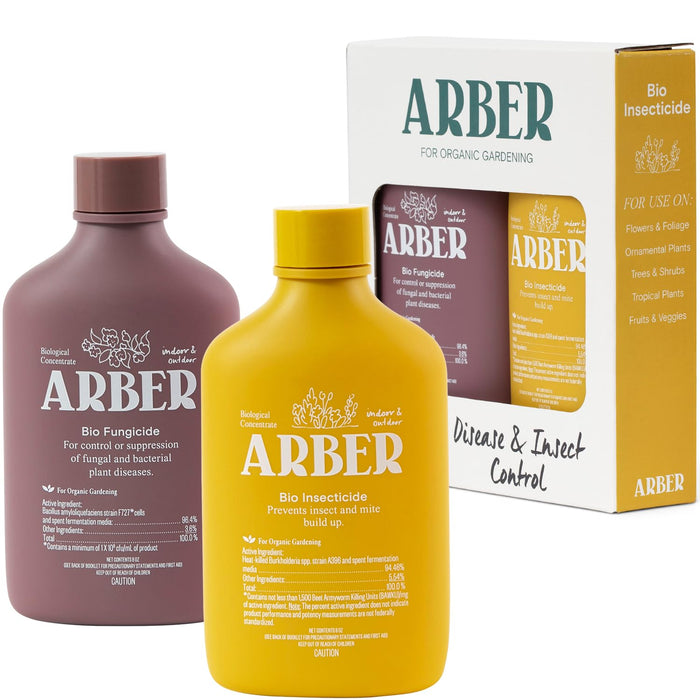 ARBER Organic Insecticide & Fungicide for Plants – Indoor & Outdoor Plant – Controls Powdery Mildew, Spider Mites, Aphids, Gnats & More – Safe Pesticide for Houseplant Insect Control, Vegetables & Lawns