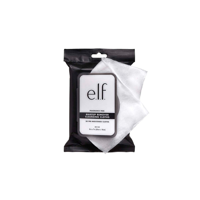 e.l.f. Cosmetics E.l.f. fragrance-free cleansing cloths, aloe-infused, 20 Count (Pack of 1)