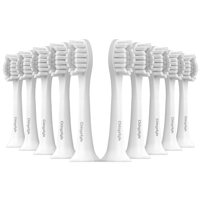 Chinystyle Toothbrush Replacement Heads, Compatible with Suri Electric Toothbrush Replacement Brush Heads for Suri Sonic Electric toothbrushes,White 10-Pack