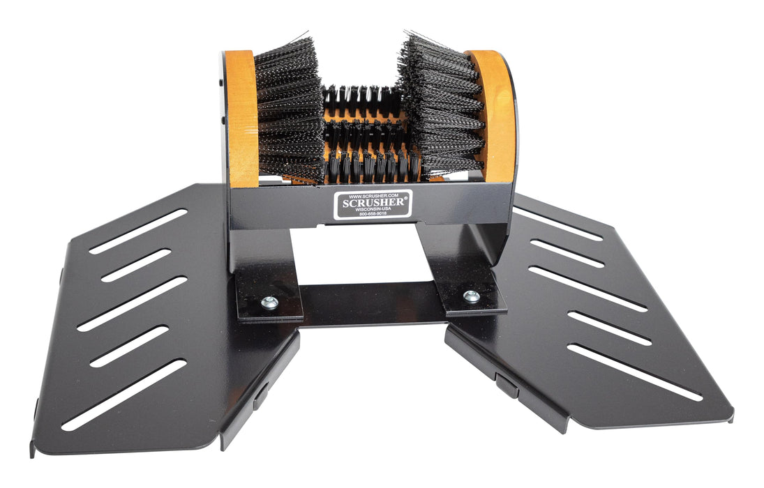 Scrusher - Deluxe Boot & Shoe Cleaner with Steel Base, Weather Resistant Heavy-Duty Outdoor Boot Scrubber, Made in The USA