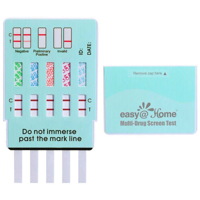 Easy@Home Multi-Drug Screen Test: (12 Pack) at Home Drug Testing Kits Detecting Amphetamine Oxazepam Cocaine Morphine Cannabinoids Human Urine Sample Only - #EDOAP-754