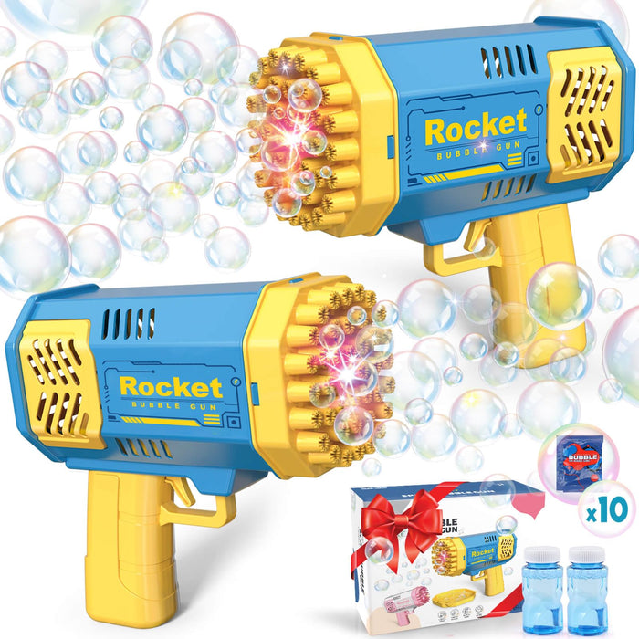 Retros Market Toys for 3-8 Year Old Boys Girls: 2 Pack Bubble Machine for Kids with Bubble Solution, Gifts for 3 4 5 6 7 8 Years Old Boy Birthday Toy for Kid Toddlers Ages 4-6 Outdoor Wedding Bubbles Wands