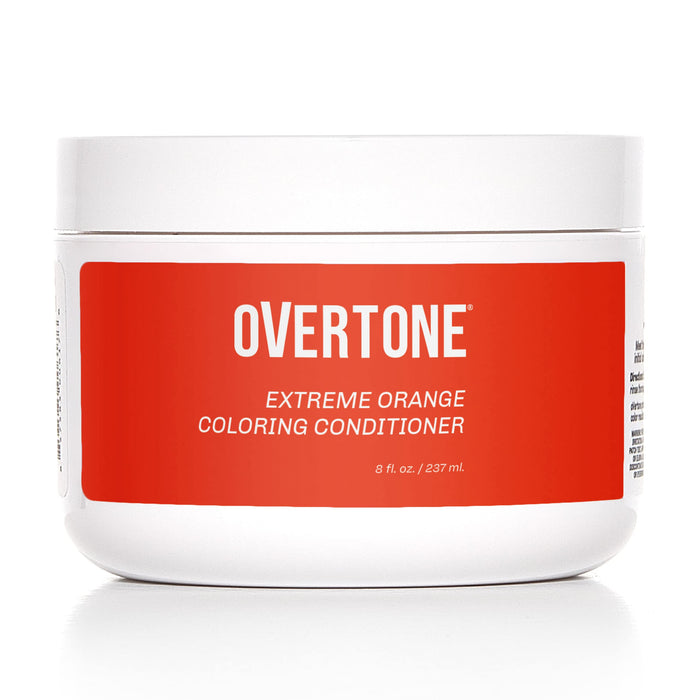 oVertone Haircare Color Depositing Conditioner - 8 oz Semi-permanent Hair Color Conditioner With Shea Butter & Coconut Oil - Extreme Silver Temporary Cruelty-Free Hair Color (Extreme Orange)GET 20% OFF STOREWIDE!