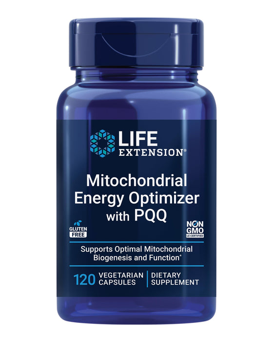 Life Extension Mitochondrial Energy Optimizer with PQQ – For Heart & Brain Health, Energy Management and Anti-Aging - Gluten-Free, Non-GMO, Vegetarian – 120 Capsules