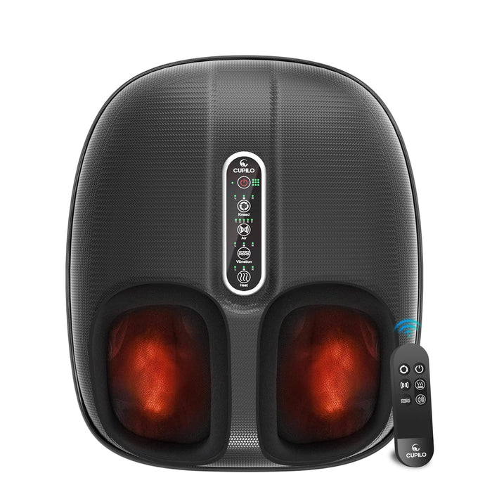 CuPiLo Foot Massager with Heat 2025 Upgraded, FSA HSA Eligible Shiatsu Feet Massager with Remote Control, Compression Deep Knead Foot Massage for Neuropathy & Plantar Fasciitis, Gifts for Men