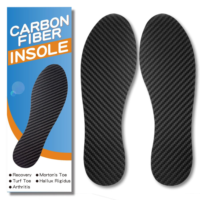 1 Pair Carbon Fiber Insole for Men Women Rigid Carbon Fiber Shoe Insert Carbon Fiber Foot Plate for Hallux Rigidus Limitus, Turf Toe,Morton's Toe (11.85” / 300mm - Men's 12.5 / Women's Size 13.5)