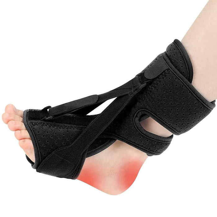 ANSUSIC Plantar Fasciitis Night Splint-Upgrade 3 Adjustable Planter Facetious Relief Brace,Plantar Fasciitis Relief Women Men Straps,Support Relief Foot Drop Achilles Tendonitis Day Night(Black-1PC)