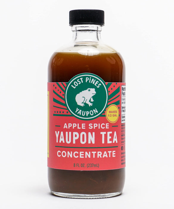 Apple Spice Yaupon Tea Concentrate (makes 1/2 gallon) - Made with sustainably wild harvested yaupon, the only caffeinated plant native to North America
