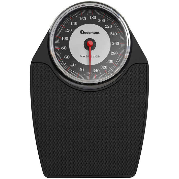 Adamson A24 Scales for Body Weight - Up to 350 LB - New Version - Anti-Skid Rubber Surface Extra Large Numbers - High Precision Bathroom Scale Analog - Durable with 20-Year Assurance