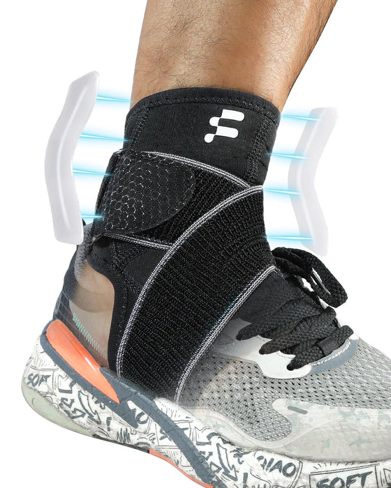 Fitomo Ankle Brace for Plantar Fasciitis Relief with Strong Compression Strap and Side Stabilizers for Arch Pain Achilles Tendonitis Sprained Ankle, Ultra Lighweight for Basketball Volleyball RunningGET 20% OFF STOREWIDE!