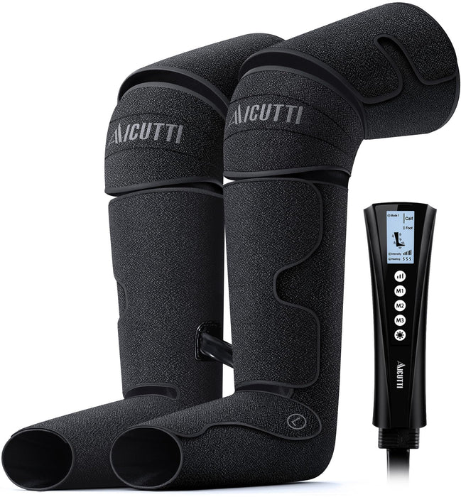 AICUTTI Air Compression Leg Massager with Heat - Circulation Booster for Foot, Calf, Knee & Thigh Pain Relief - Gifts for Women, Men, Dad, & Mom for Mother's Day, Father's Day, Birthdays & Christmas