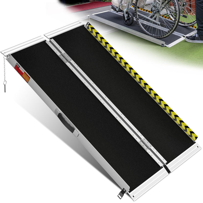 VNN Portable Wheelchair Ramp 4FT, Non-Slip Aluminum Folding Handicap Ramp, Door Threshold Wheelchair Ramps for Home, Wheel Chair Ramp for Home Steps, Scooter Ramp, Doorways