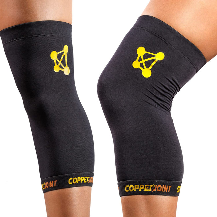 CopperJoint Knee Compression Sleeve Knee Support for Women & Men - Breathable Copper Infused Nylon - Non-Slip - For Pain Relief, Recovery, Swelling & Circulation – Single Sleeve Only (Large)