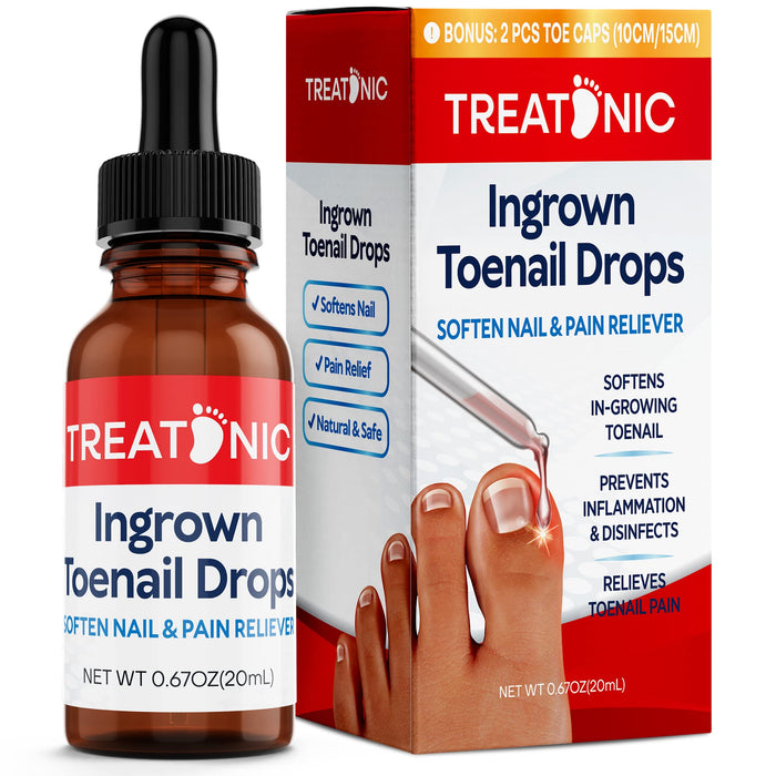 Treatonic Ingrown Toenail Treatment - Ingrown Toenail Pain Reliever and Softener (0.67 fl oz)