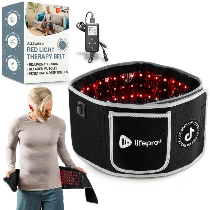 Lifepro Red Light Therapy Belt - 660nm & 850nm Near Infrared & Red Light Therapy for Body, Relaxing Muscle, Inflammation, Improve Circulation