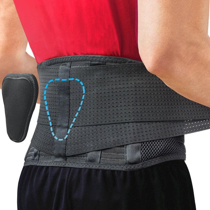 Sparthos Back Brace for Lower Back Pain - Immediate Relief from Sciatica, Herniated Disc, Scoliosis - Breathable Design With Lumbar Support Pad - For Home & Lifting At Work, For Men & Women - (Medium)