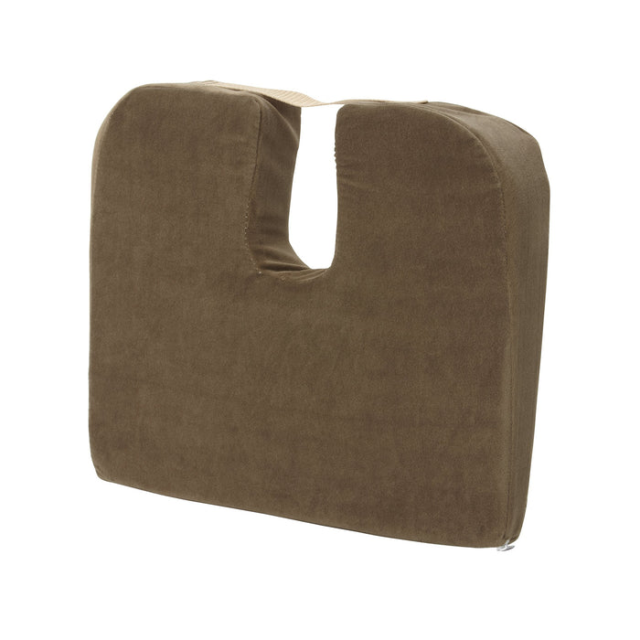 DMI Gradual Slope Seat Cushion for Coccyx, Sciatica and Tailbone Pain Used With Dining Room Chairs, Desk Chairs, Car Seats or Wheelchair Cushions, Machine Washable-Cover, 15 Inch, Camel