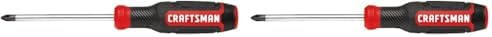 CRAFTSMAN Screwdriver, Phillips, Bi-Material, PH #2 X 4 Inch (CMHT65054N) (Pack of 2)
