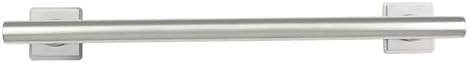 36-inch Coronado Designer Straight Bathroom Shower Grab Bar with Decorative Square Flanges, Satin