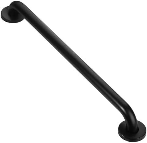 24inch Handicap Grab Bar for Shower, Shower Handles for Elderly, Shower Grab Bars for Seniors with Concealed Screws Black