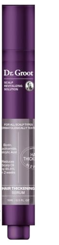 Dr. Groot Hair Thickening Serum For Hair loss, Thinning Hair, Korean Hair Care, Scalp Treatment, Clinically Tested, Thicker Hair, Reduces Oil, Roll On