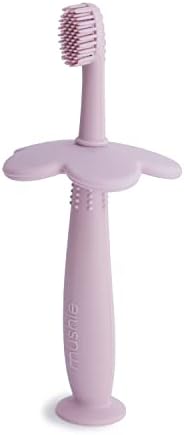 mushie Flower Toddler Training Toothbrush (Soft Lilac)
