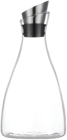 50 Ounces Borosilicate Glass Carafe with Lid, Glass Pitcher for Hot/Cold Water, Ice Tea and Lemonade Beverage