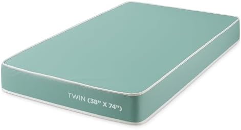 6-Inch Foam Twin Mattress with Water Resistant Vinyl Cover, Firm Sleep for Kids and Adults, Mattress in a Box CertiPUR-US Certified, Made in USA Twin