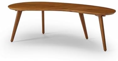 Mid Century Modern Abstract Shaped Coffee Table/Solid Wood/Castanho Finish
