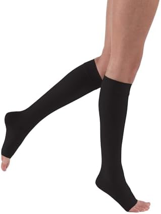 JOBST Relief 20-30 mmHg Compression Stockings, Knee High, Open Toe | Compression Socks for Women/ Men for Tired, Aching or Swollen Legs, Minor Varicosities