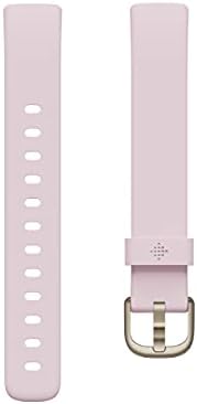 Fitbit Luxe Special Edition Fitness and Wellness Tracker, Gorjana Soft Gold Stainless Steel Parker Link Bracelet, One Size (S & L Peony Classic Bands Included)