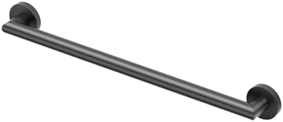Gatco 964MX Glam 24" L Grab Bar, Matte Black/ADA Compliant Stainless Steel Safety Grab Bar for Bathroom