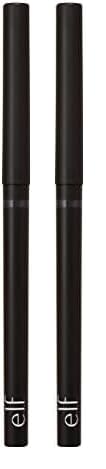 e.l.f., No Budge Retractable Eyeliner, Creamy, Ultra-Pigmented, Long Lasting, Enhances, Defines, Intensifies, Boldens, Grey, All-Day Wear, 0.008 Oz (Pack of 2)