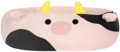 Squishmallows Original 24-Inch Connor The Cow Pet Bed - Medium-Sized Ultrasoft Official Jazwares Plush Pet Bed