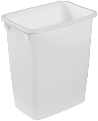 Rubbermaid 21 Quart Traditional Open Top Waste Basket Indoor Trash Bin Container for Bathrooms and Other Indoor Spaces, White