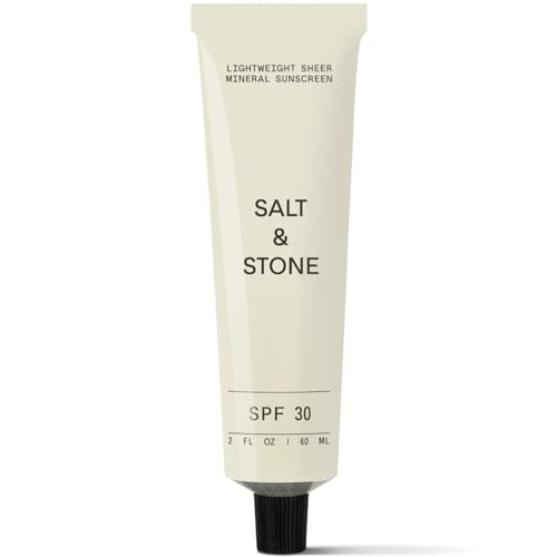 SALT & STONE SPF 30 Lightweight Sheer Daily Sunscreen Moisturizer for Face | 100% Mineral & Oil-Free | Helps Protect From Blue Light | Cruelty-Free & Vegan (2 fl oz)