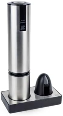 Peugeot Elis Touch Rechargeable Electric Corkscrew With Foil Cutter, Stainless Steel