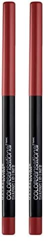 Maybelline Color Sensational Shaping Lip Liner with Self-Sharpening Tip, Brick Red, Red, 0.01 oz (Pack of 2)