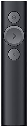 Logitech Spotlight Presentation Remote - Advanced Digital Highlighting with Bluetooth, Universal Presenter Clicker, 30M Range and Quick Charging – Black (Renewed)