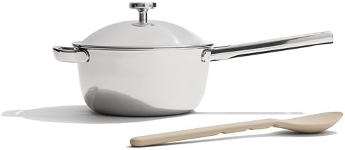 Our Place Titanium Mini Perfect Pot Pro - 2.75 Qt No-Coating Nonstick Pot | Tri-Ply Titanium & Stainless Steel | Oven-Safe up to 1000°F & Compatible with All Cooktops | Chrome