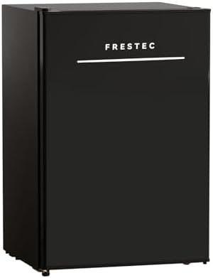 Frestec 2.6 Cu.Ft Mini Fridge, Mini Refrigerator for Bedroom, Dorm Fridge with Freezer, Reversible Door for Room and Office, Adjustable Temperature Black