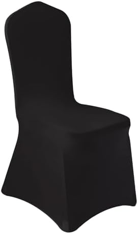 100 Pcs Black Washable Removable Universal for Wedding Party Dining Banquet Polyester Spandex Stretch Slipcovers Chair Covers