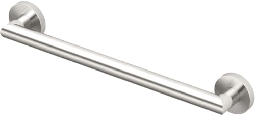 Gatco 972 Glam 18" Grab Bar, Satin Nickel | ADA Compliant Stainless Steel Safety Grab Bar for Bathroom | Total Length 21", 1.25" Dia.