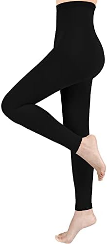 3XL Compression Pantyhose for Women & Men, Footless Compression Stockings, 15-20 mmHg Support, Black.