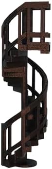Mini Spiral Staircase Climber - Enclosure Accessories - Vivarium Accessories- Terrarium Accessories - Fairy Garden Jumping Spider Enclosure (Black, 3.7 in X 1.5 in)