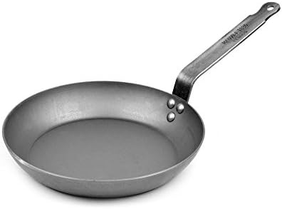 Mauviel M'Steel Black Carbon Natural Nonstick Frying Pan With Iron Handle, 9.4-in, Suitable For All Cooking Surfaces