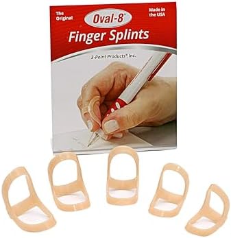 Oval-8 Finger Splints, Support and Protection for Arthritis, Trigger Finger or Thumb, and Other Finger Conditions Multi-Size Pack of 5 (8,9,10,11,12)