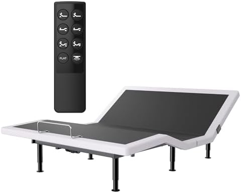 Adjustable Bed Frame King Size with Wireless Remote, USB, Head Foot Incline, Underbed Light, Zero Gravity, Heavy Duty Platform Bed Base