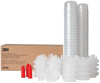 3M PPS (Original Series) Paint Spray Gun Cup Lids and Liners Kit, 16028, Micro, 3 oz, 200-micron Filter, Use w/ Paint Gun for Cars, Furniture, Home, 50 Disposable Lids and Liners, 20 Plugs, 120 Piece