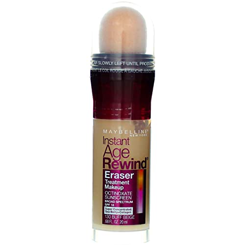 Maybelline New York Instant Age Rewind Eraser Treatment Makeup, Buff Beige [130] 0.68 oz (Pack of 8)
